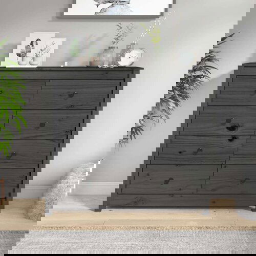  TV omarica siva 100x40x90 cm trdna borovina, (20654912) Slike