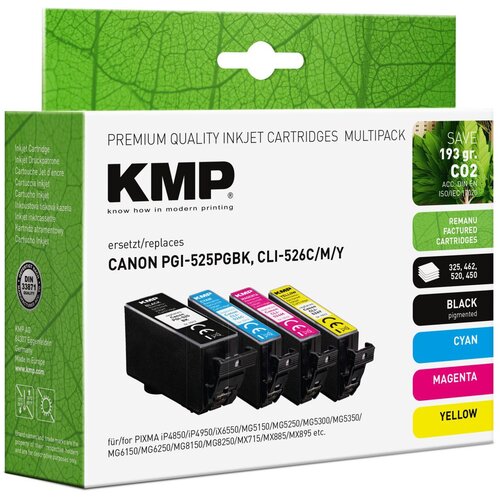 KMP Multipack replaces Canon PGI-525 /CLI-526 C /M /Y Cijene