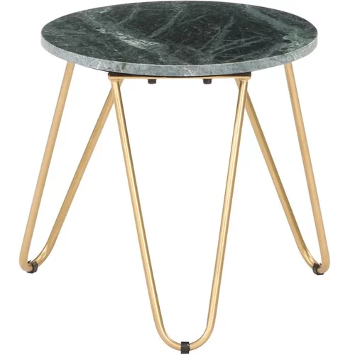  Klubska mizica zelena 40x40x40 cm kamen z marmorno teksturo