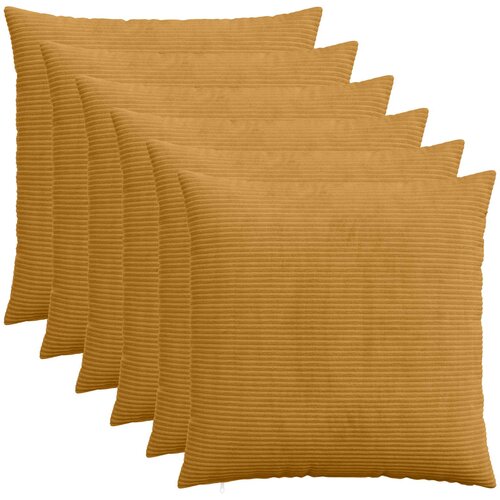  Presvlaka za jastuk 6 pcs HEERLEN Žuta 70 x 70 cm Kord Cene