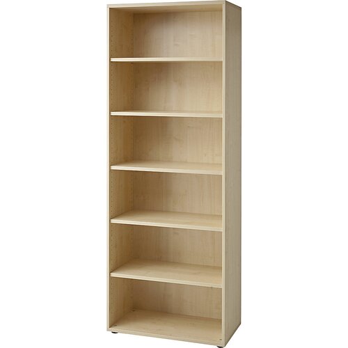 eurokraft pro ANNY - Pisarniški regal, 5 polic, VxŠxG 2156 x 800 x 400 mm, imitacija javorja Cene