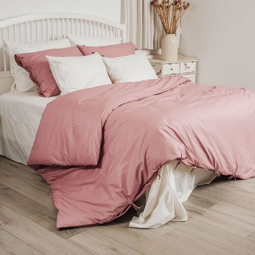 Odeja Posteljnina s trakci Tia Organic - roza-240x220+2x80x60 Cene