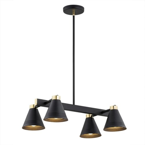  Argon 1774 - Luster na &amp;scaron;ipci AVALONE 4xE27/15W/230V crna/zlatna Slike