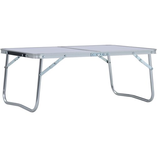 VidaXL Zložljiva miza za kampiranje bela iz aluminija 60x40 cm, (20816974) Slike