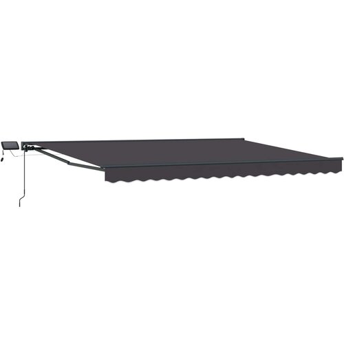vidaXL Ročno senčilo s LED-ji Antracit 4 x 2 m Poliester s PU premazom, (5000205921) Cene