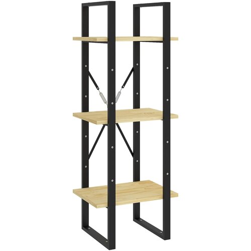 Maison Chic Knjižna omara - Knjižni regal 3-nadstropna 40x30x105 cm trdna borovina, (21726211) Cene