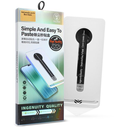 Tempered glass 2.5D Automatic paste box za iPhone 14 Pro Max 6.7 crni Cene