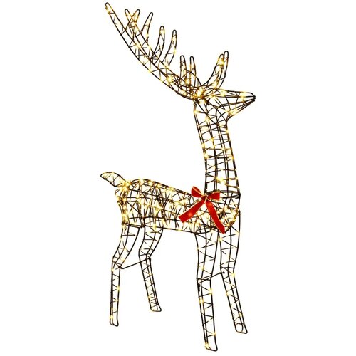  Reindeer vuče saonice LOVIISA 2 kom. 450 LED lampica - Smeđa konop Slike