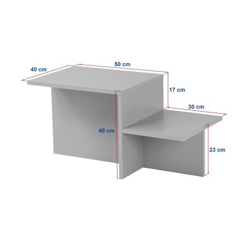 Hanah home stočić za dnevnu sobu harmony - wood black wood black coffee table Slike