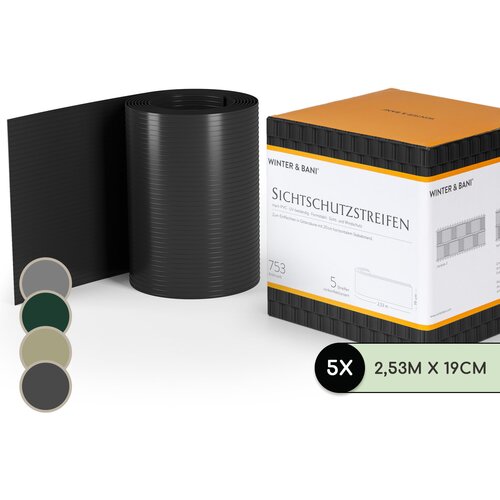 Blumfeldt Trakovi za senčenje, zaščita za na ograjo, PVC trda plastika, 2,53 × 0,19 m Cene