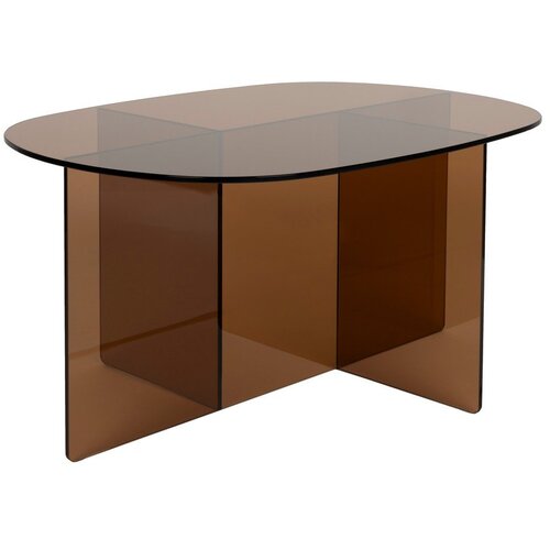 Zuiver Rjava steklena klubska mizica 60x80 cm Linea &amp;ndash; Slike