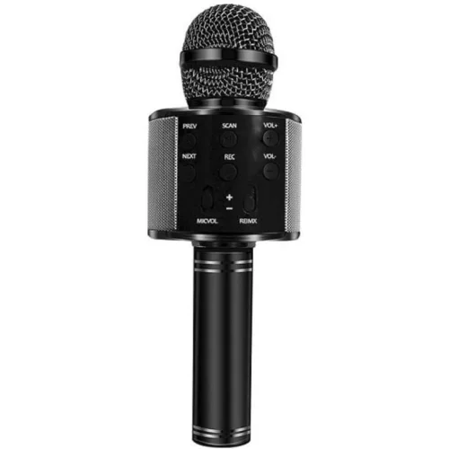 Kaku brezžični karaoke mikrofon - črn