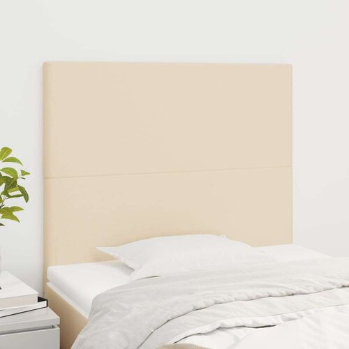  Posteljno vzglavje 2 kosa krem 90x5x78/88 cm blago, (20793843) Slike