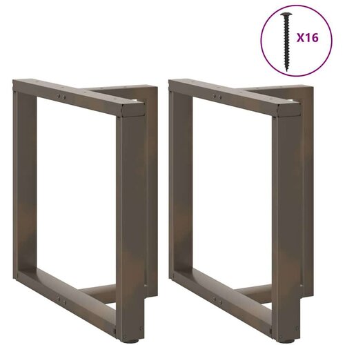  Noge za blagovaonski stol T-oblika 2 kom 80x35x(72-73) cm čelik Slike