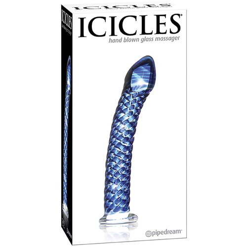Icicles No. 29 plavi stakleni dildo PIPE292900 Slike