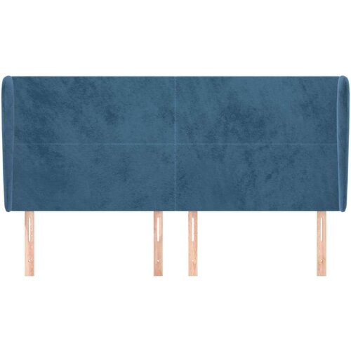  Uzglavlje s u&amp;scaron;ima tamnoplavo 203x23x118/128 cm bar&amp;scaron;unasto Slike