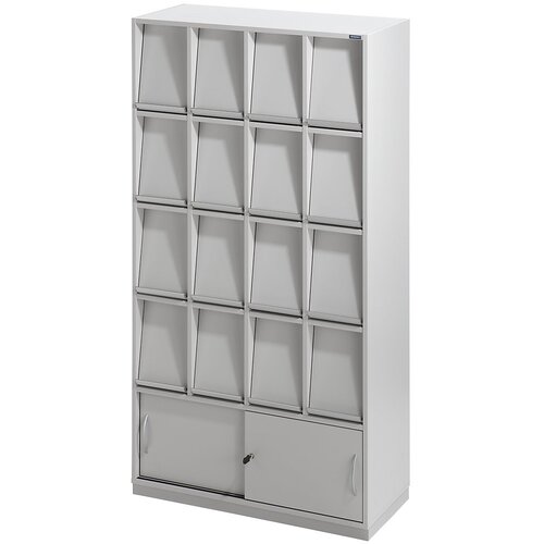 eurokraft pro Omara z loputami, s 16 loputami in z omarico z drsnimi vrati, VxŠxG 1864 x 1000 x 420 mm Cene