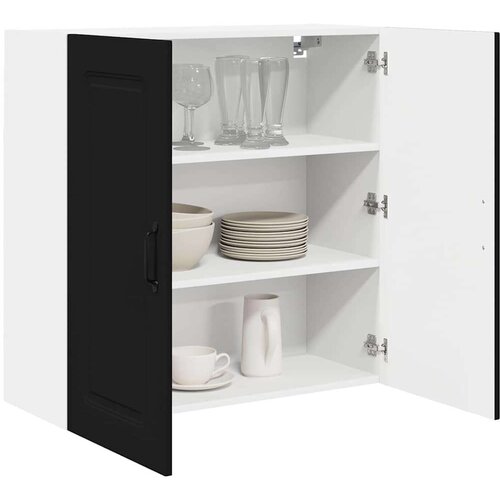 VidaXL zidni kuhinjski ormarić crna 80 x 31 x 80 cm konstruirano drvo Slike