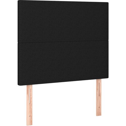 Maison Chic Posteljno vzglavje - Vzglavna omarica 2 kosa črno 80x5x78/88 cm blago, (22077332) Slike