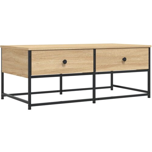 Maison Chic Klubska mizica - kavna mizica - Nizka mizica sonoma hrast 100x51x40 cm inženirski les, (21753139) Slike
