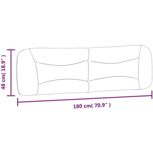  Jastuk za uzglavlje smeđesivi 180 cm od tkanine Slike