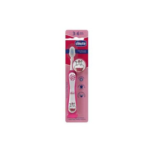 Chicco CETKICA ZA ZUBE HIPPO, 3-6 GOD.,PINK Slike
