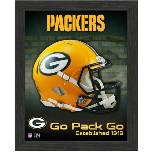 The Highland Mint Green Bay Packers Team Helmet Frame fotografija u okviru Slike