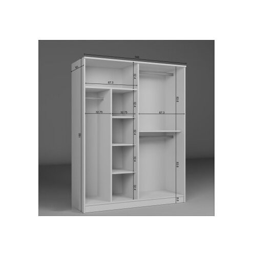 Hanah home Ormar Kardelen 1600-99, 140x180x51.8 cm, Bijela Slike