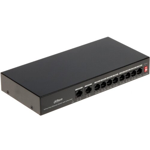 Dahua POE switch PFS3010-8ET-65 10/100 RJ45 ports, POE 8 kanala, UPLINK 2xGbit Cene