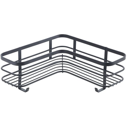 Metaltex Črna stenska kotna kopalniška polica Metaltex Origin Cene