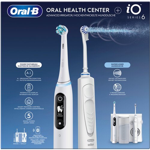 Oral-b iO serija 6 Oral Health Center + OxyJet, Oralni tuš i elektricna cetkica za zube, Sustav cišcenja Cijene