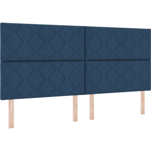  LED uzglavlje dijamant blok plavo 200 cm tkanina Slike