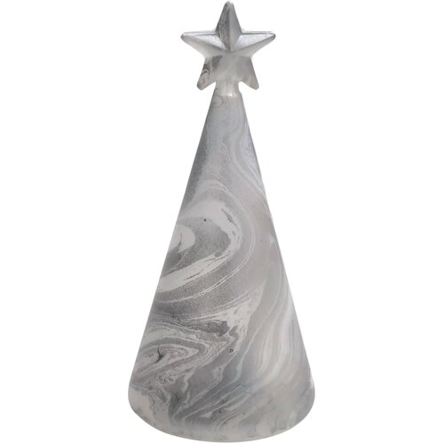 Tognana Staklena LED jelka Christmas Dripping, 16 cm, Siva Cene