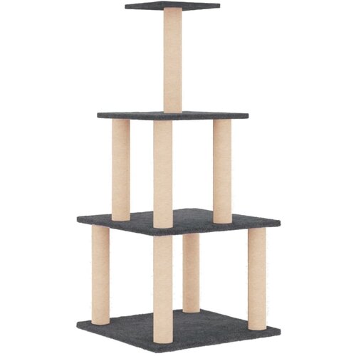  Penjalica za mačke sa stupovima za grebanje tamnosiva 111 cm Slike