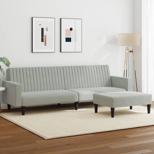 vidaXL 2-dijelni set sofa svjetlosivi baršunasti Cijene