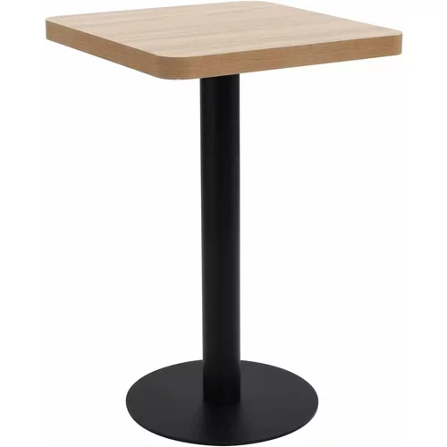 Bistro miza svetlo rjava 50x50 cm mediapan, (20711015)