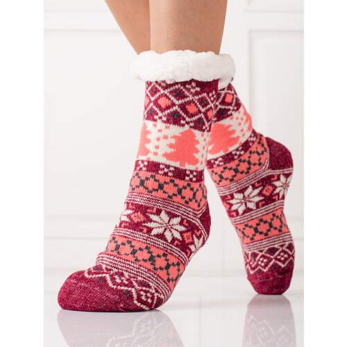 SHELOVET women's winter socks with sheepskin coat Slike