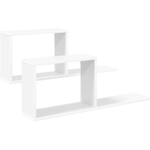vidaXL Lebdeče police 2 pcs Bela 80 x 15 x 30 cm Inženirski les, (5000306979) Cene