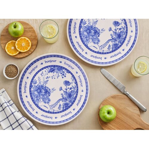 Hermia Set servisnih tanjira, 6 komada, Plavi Cene