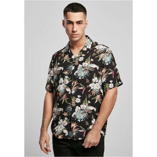 Urban Classics Viscose Shirt AOP Resort Blacktropical Slike