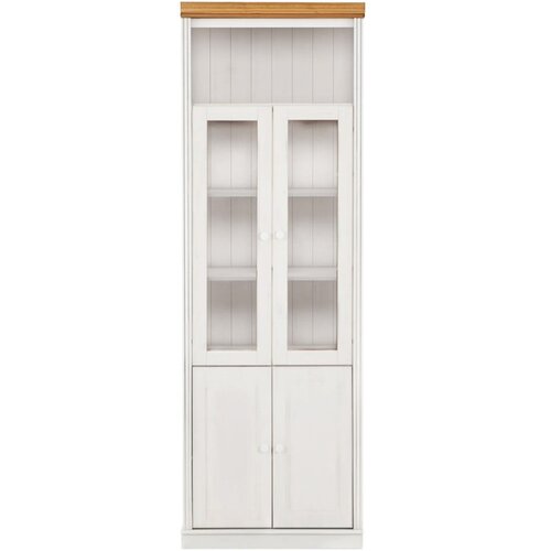 Støraa Bela vitrina iz masivnega bora 74x223 cm Anita – Cene