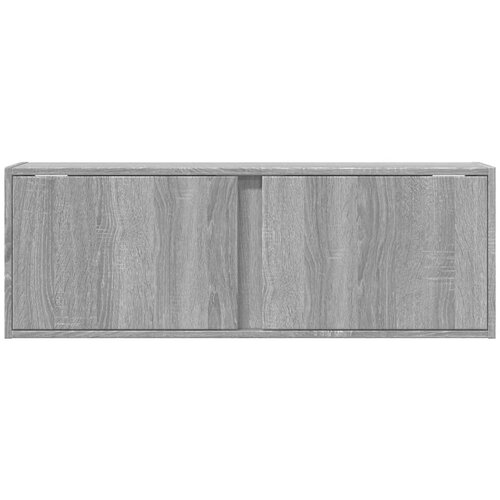  Zidni TV ormarić s LED svjetlima siva boja hrasta 100x31x35 cm Slike