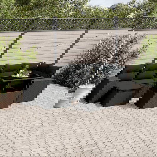 vidaXL 7-dijelni set vrtnih sofa od poliratana s jastucima crni Cijene