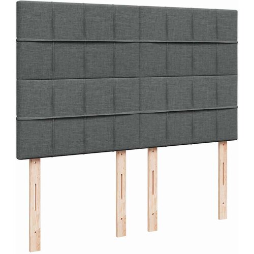 VidaXL otomanski krevet s madracem i led tamnosivi 140x190 cm tkanine Slike