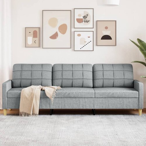 vidaXL Trosjed od tkanine svjetlosivi 210 cm Cijene