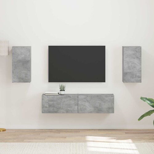  Set TV komoda 4 kom. Umjetnički hrast Konstruirano drvo Slike
