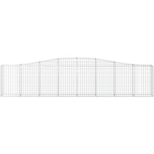  Lučne gabionske ko&amp;scaron;are 15 kom 400x30x80/100cm pocinčano željezo Slike