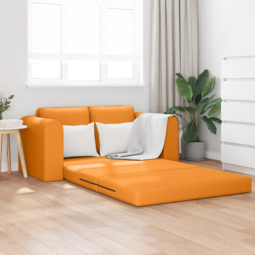 vidaXL tla kavč postelja 2-v-1 temno rumena 148x71x83 cm blago Cene