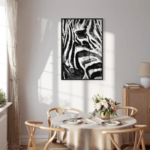  Slika - Striped Nature (1 Part) Vertical 40x60 U crnom drvenom okviru Slike