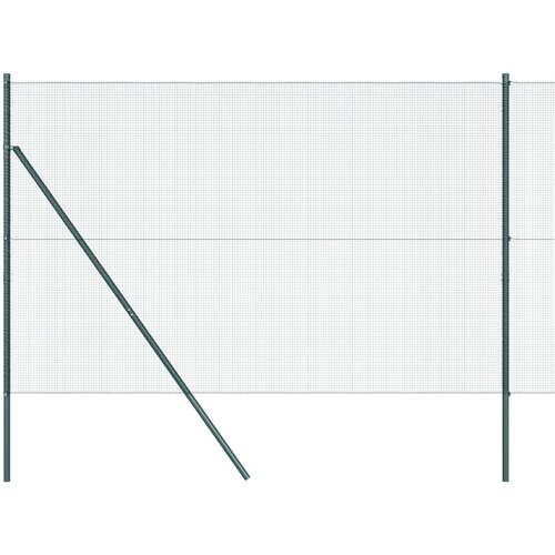 VidaXL Varjena žičnata ograja s 13 stebri Zelena 1.4x50 m Jeklo Slike